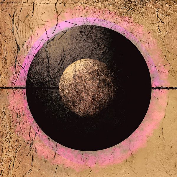 Abstrait moderne en or et noir. par Alie Ekkelenkamp