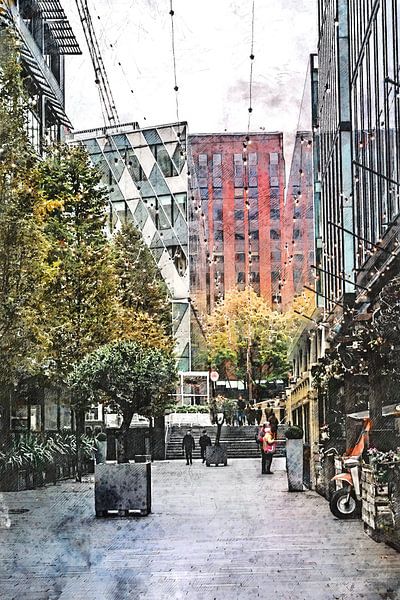 Manchester Aquarell Kunst #Manchester von JBJart Justyna Jaszke