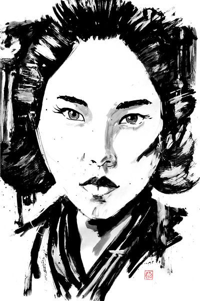 visage japonais par Péchane Sumie