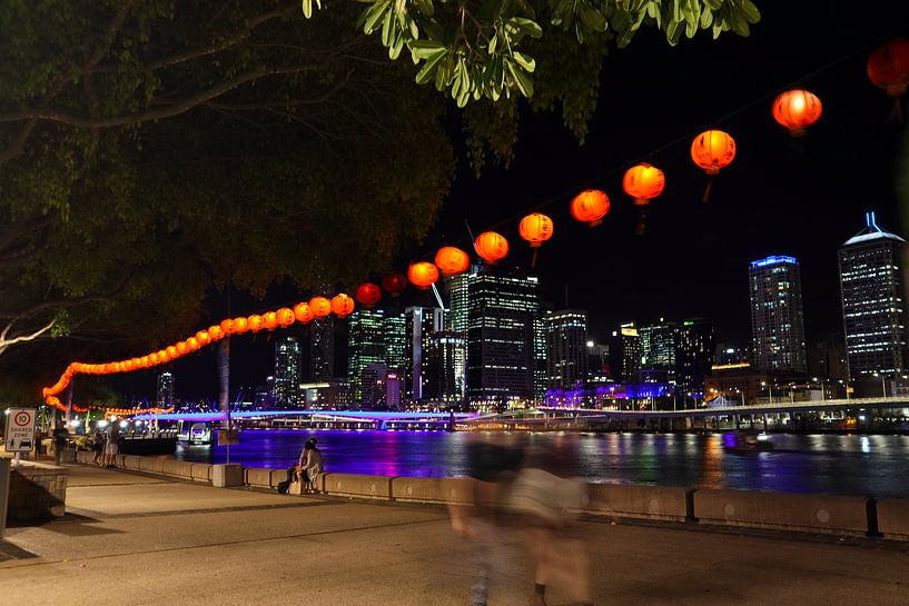 Vue nocturne de la ville, Brisbane, Queensland - Australie par Ginkgo Fotografie