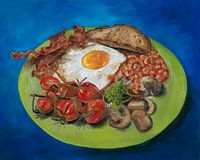 peinture à l'huile petit déjeuner anglais