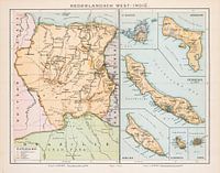 Carte vintage des Antilles néerlandaises