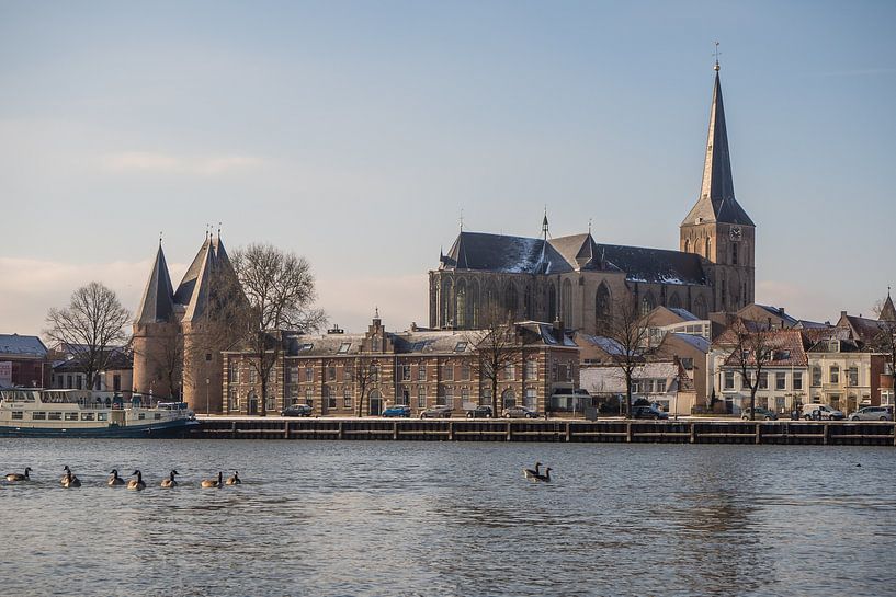 Kampen on a cold winter morning by Gerrit Veldman