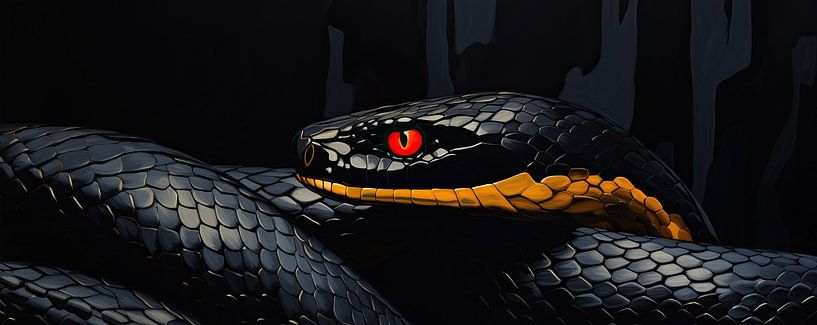 Malerei Schlange von Wunderbare Kunst