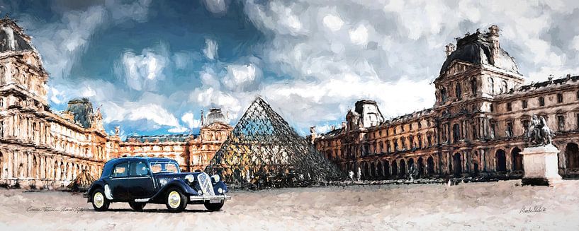 Citroën Traction Avant - The Louvre, Paris by Martin Melis