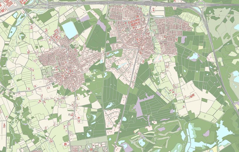 Map of Waalre by Rebel Ontwerp