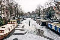 Winter scene in Amsterdam