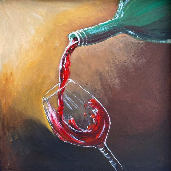 Café Wein von Krista Kitsz Art