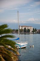 Yachts and boats in the bay of Toscolano Maderno, Italy
