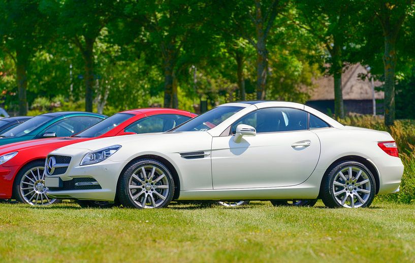 Mercedes Benz SLK blanche, roadster compact de luxe par Sjoerd van der Wal Photographie
