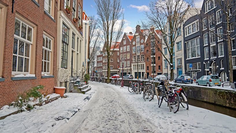 Verschneites Amsterdam im Winter von Eye on You