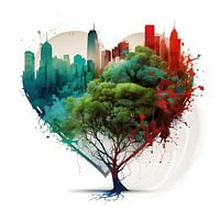 Herzförmiger Stadtbaum