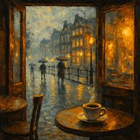 Durch Regen und Glas