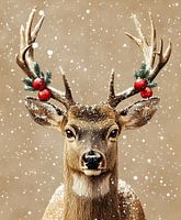 Hirsche bereit für Weihnachten