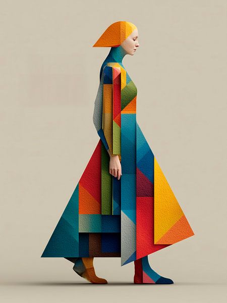 Virgo zodiac sign - Geometric woman art by MArt