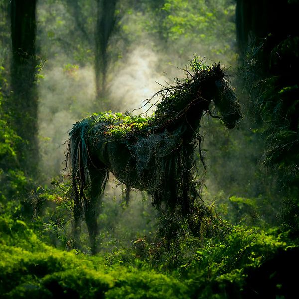 moss horse by Kim van Beveren