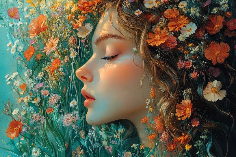 malerisches, spirituelles Bild der Frau von Egon Zitter