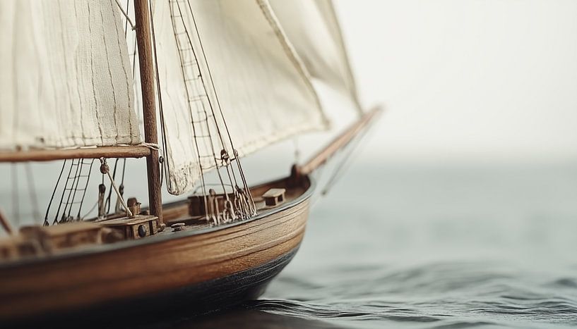 Altes Segelboot Nahaufnahme Porträtpanorama von TheXclusive Art