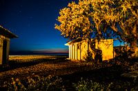 Night photo beach house.