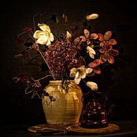 still life flowers hydrangea magnolia