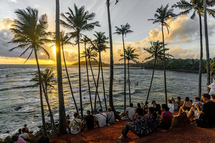 Sonnenuntergang am Coconut Tree Hill in Mirissa, Sri Lanka von Patrick Fotografeert