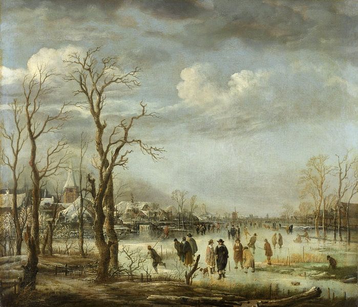 Vue sur la rivière en hiver par Rebel Ontwerp