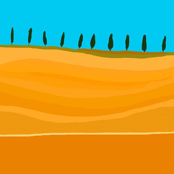 Goldgelb Toskana von Lida Bruinen