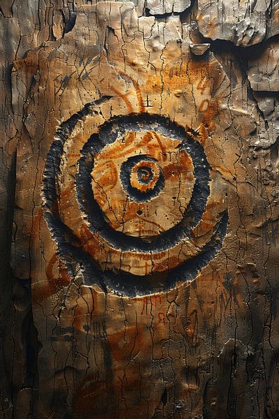 Spirale abstraite avec symboles par Art & Soul Creations