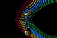 Ondes lumineuses roulant dans la nuit série 2 #2