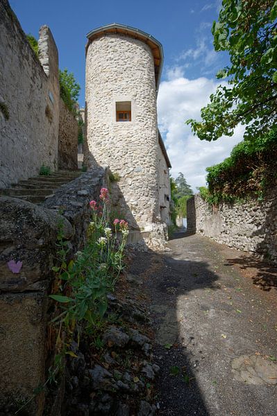 The road to the donjon in Crest France by Peter Bartelings