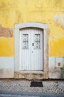 Portuguese door Olhão yellow | Travel Photography Portugal