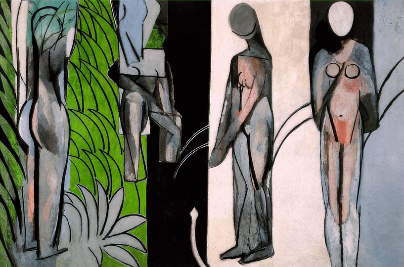 Baden bij een rivier - Henri Matisse van Accessible Art