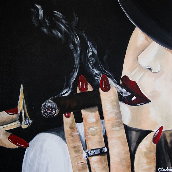 Mystérieuse femme au cigare cubain par corrie leushuis