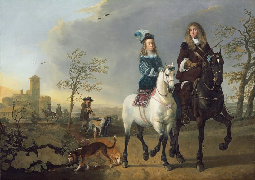 Lady and Gentleman on Horseback, Aelbert Cuyp by Masterful Masters