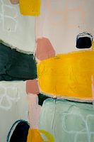 Lebendiger Abstrakt in Gelb und Grün