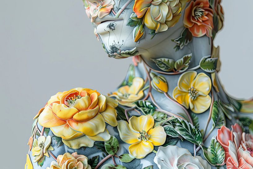 art avec des fleurs par Egon Zitter