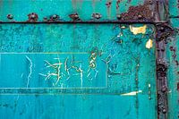 Grün-blauer Container abstrakt