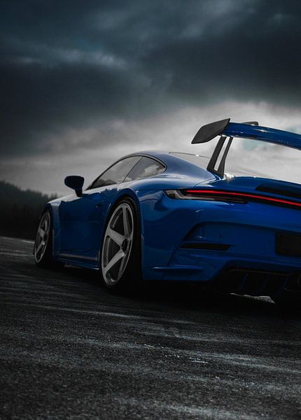 Blaue Geschwindigkeit: Porsche von John Dan