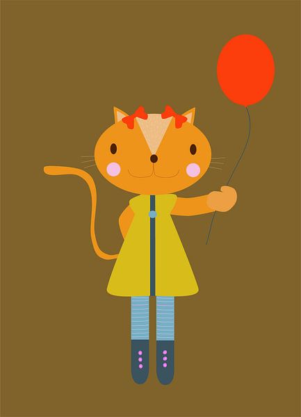 Poes met ballon by Ellis Busscher
