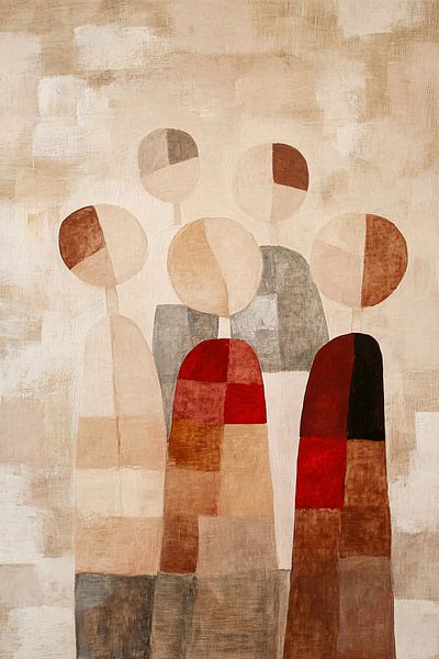 Abstracte figuren in zachte tinten van Imperial Art House