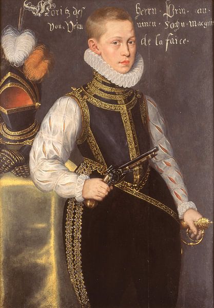 Portrait de Maurice Prince d'Orange, Daniël van den Queborn par Des maîtres magistraux
