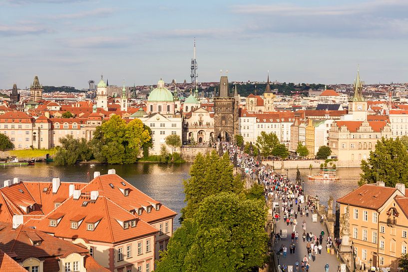 Cityscape of Prague with Charles Bridge by Werner Dieterich