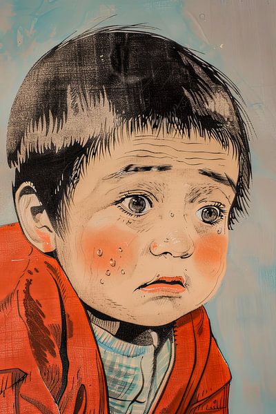 Impression japonaise garçon par Egon Zitter