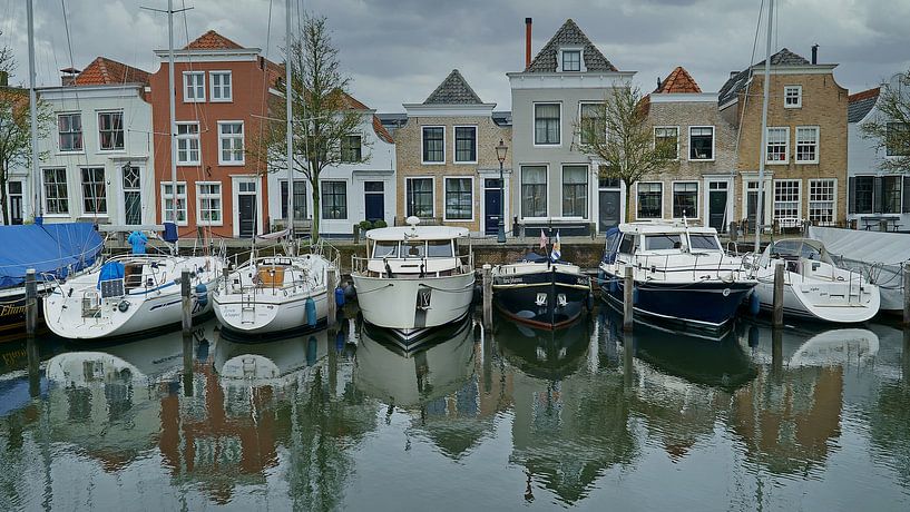 Dreamy image of the port of Goes by Gert van Santen