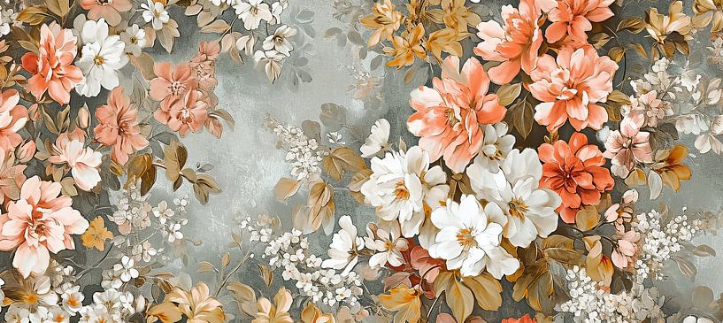 Fleurs en terre cuite par Art Merveilleux