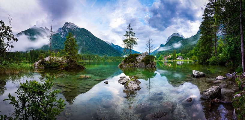 Panorama of Hintersee in the Berchtesgaden Magic Forest by Raphotography