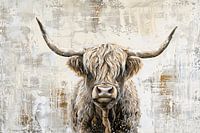 Rustic Scottish Highlander in Sepia Shades