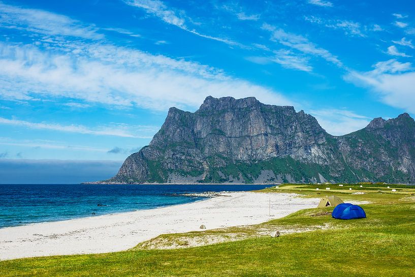 Utakleiv Beach auf den Lofoten in Norwegen von Rico Ködder