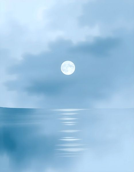 Serene Maanopkomst van Artistic