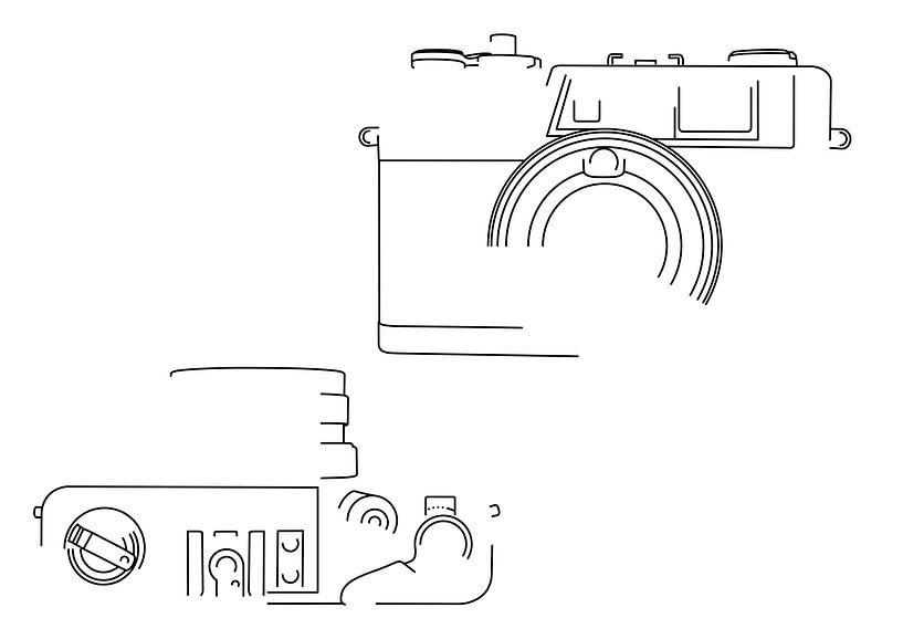 Analogue Camera Silhouette (Yashica Electro 35 GX-style) by Drawn by Johan